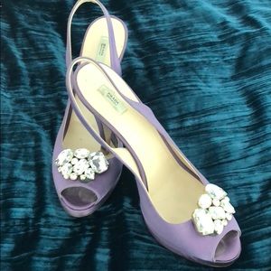 Prada Lavender Satin Heels